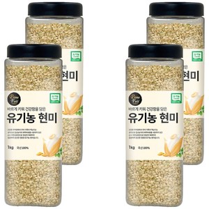 PrimeField 유기농 현미, 1kg, 4개