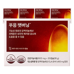 푸응 팻버닝 체지방감소 다이어트 보조제, 30정, 5개
