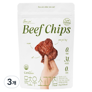 카니비비안 목초우 소고기칩, 40g, 3개