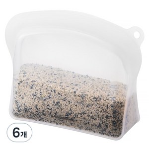 락앤락 프리미엄 실리콘 지퍼백 600ml, 소(S), 6개, 1개입