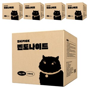 네네린도 집사픽 응고형 벤토나이트 고양이 모래, 5kg, 20개, 무향