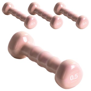 아이워너 PVC 삼각 아령 코랄핑크, 0.5kg, 4개