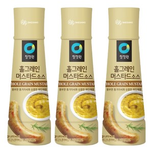 청정원 홀그레인 머스타드소스, 320g, 3개