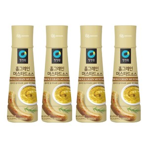 청정원 홀그레인 머스타드소스, 320g, 4개