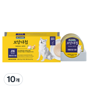 펫가드보양대첩 생후 3개월~전연령 강아지 솔루션 습식 캔 JN 관절건강 도움, 오리, 240g, 10개
