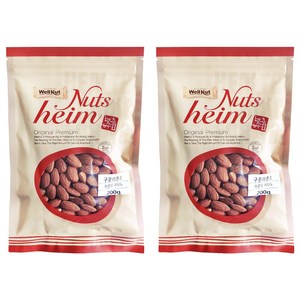 웰넛 자연두레 구운 아몬드, 200g, 2개