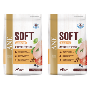 ANF 전연령용 독 소프트사료, 닭, 1.2kg, 2개