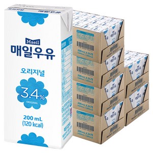 매일우유 오리지날 멸균우유, 200ml, 144개