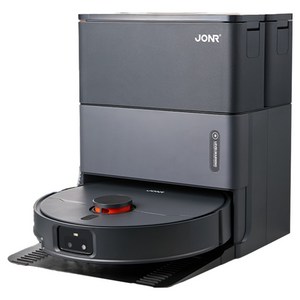 JONR 열풍건조 고온세척 올인원 자동먼지비움 로봇청소기, 블랙, JONR X1 Max