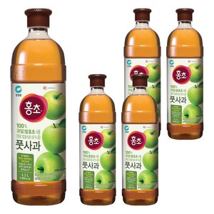 홍초 풋사과 식초, 1.5L, 5개