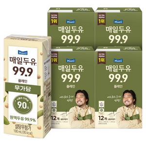 매일두유 99.9 플레인, 190ml, 48개