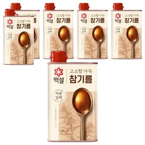 백설 고소함 가득 참기름, 500ml, 6개