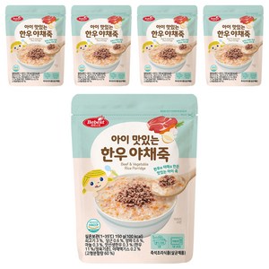 베베스트 아이 맛있는 한우 야채죽, 소고기, 5개, 150g