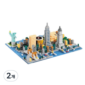 와이즈호크 뉴욕시티 대형 나노블록 2550wh, 혼합색상, 2개