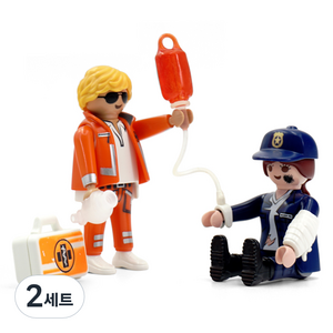 플레이모빌 듀오팩 응급의사와 여성 경찰 70823, 2세트