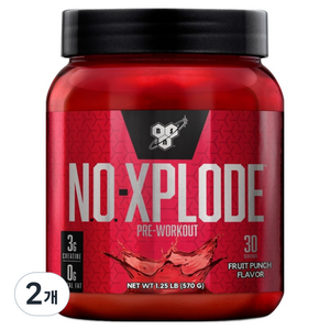비에스엔 노익스플로드 프리워크아웃 부스터 프룻펀치맛, 570g, 2개