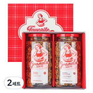 그래놀라하우스 페이보릿셀렉션 오리지널 + 메이플피칸 그래놀라 시리얼 세트, 2세트, 300g