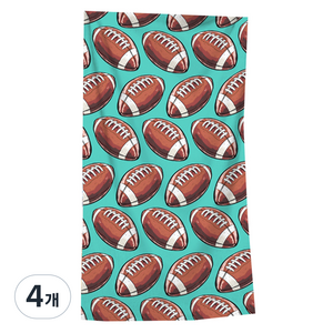 알로데 스포츠 디지털 여행 비치타월 70 x 140 cm, 08 그린럭비공, 4개