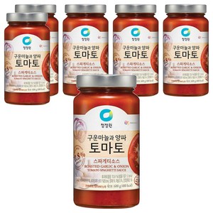 청정원 구운마늘과 양파 토마토 스파게티소스, 600g, 6개
