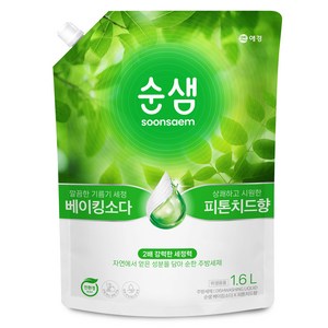 순샘 베이킹소다 피톤치드 리필 세제, 1.6L, 1개