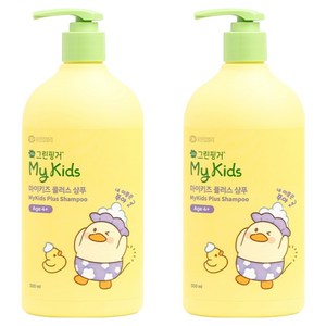 그린핑거 마이키즈 플러스 샴푸 복숭아향, 500ml, 2개