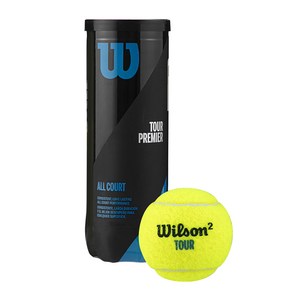 윌슨 TOUR PREMIER ALL CT 3 BALL CAN, Optic yellow, 3개