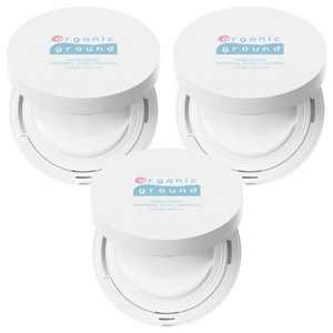오가닉그라운드 논나노 미네랄 선쿠션, 3개, 15g