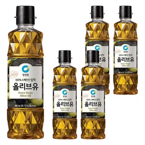 청정원 엑스트라버진 올리브유, 500ml, 5개