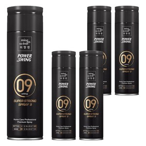 미쟝센 파워스윙 슈퍼 스트롱 스프레이 9, 200ml, 5개