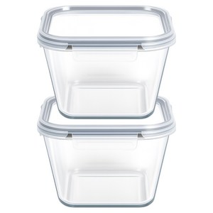 발룬피니 내열강화유리 김치통 밀폐용기, 2L, 2개 골드박스 특가