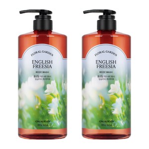 온더바디 플로럴 가든 바디워시 잉글리시 프리지아향, 950g, 2개