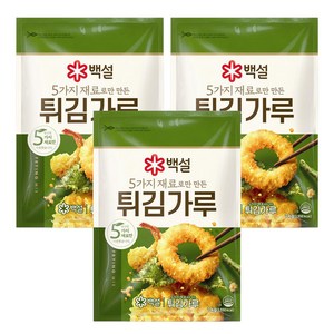백설 5가지 재료로만 만든 튀김가루, 1kg, 3개