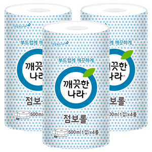 깨끗한나라 1겹 점보롤 화장지, 500m, 3개, 4롤