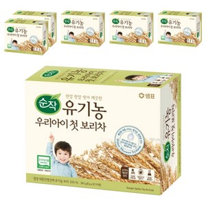 순작 유기농 우리아이 첫 보리차 티백, 8g, 20개입, 6개