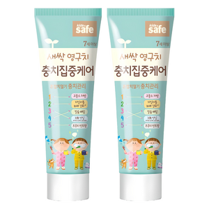 라이온 키즈세이프 충치 집중케어 치약, 60g, 2개