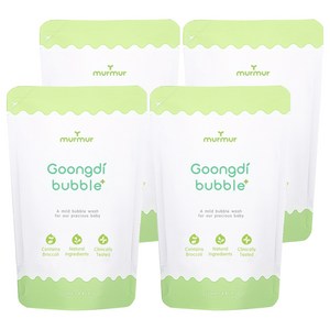 머머 유아용 궁디버블워시 리필 파우치, 4개, 250ml