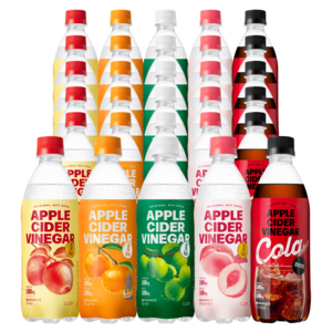 클룹 애사비소다 오리지널 6p + 제주감귤 6p + 매실 6p + 신비복숭아 6p + 콜라 6p 세트, 1세트, 500ml 골드박스 특가