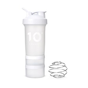 10도씨 블렌딩 쉐이커 보틀 + 블랜더볼, 화이트, 450ml, 1개