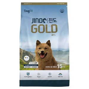 도그랑 전연령 강아지 진도 골드 건식사료, 곡물, 15kg, 1개