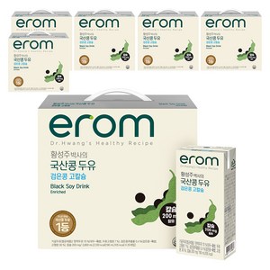 이롬 황성주 박사의 국산콩 두유 검은콩 고칼슘, 190ml, 120개