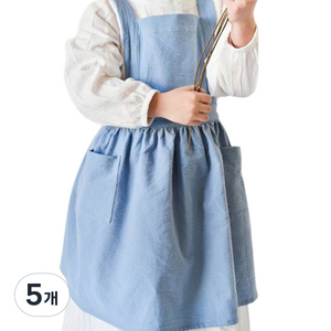 젊은이마켓 어린이 앞치마, 스카이블루, 5개