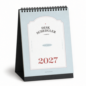 아이코닉 2027 데스크 스케줄러 탁상 달력, 혼합색상, 1개