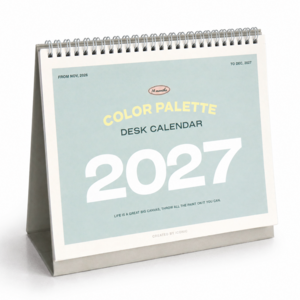아이코닉 2027 팔레트 데스크 캘린더 탁상 달력 스케줄러, 혼합색상, 1개