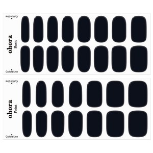 오호라 젤스트립 네일 30p 세트, 오닉스, 1개