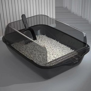 딩동펫 고양이 베이직 반투명 샌딩 화장실 모래삽 세트, 그레이, 1세트