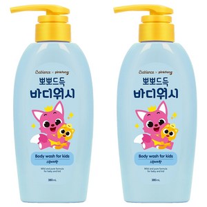 베비언스 핑크퐁 뽀뽀드득 바디워시 스윗피치향, 380ml, 2개
