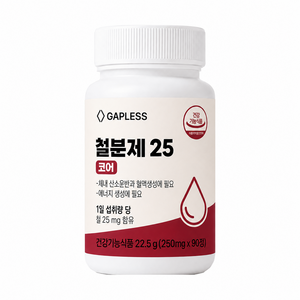 철분제 25 코어 22.5g, 1개, 90정