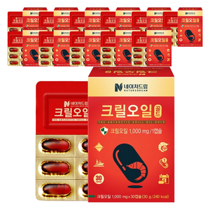 네이처드림 크릴오일 골드 1000mg, 30정, 12개