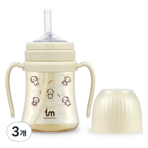 토비앤몰리 토비 PPSU 빨대컵, 180ml, 3개, 토비 바닐라