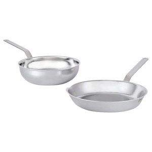 스테니 인덕션 통5중 스테인리스 프라이팬 세트 2개, 스텐팬 28cm + 스텐웍 24cm, 1세트 골드박스 특가